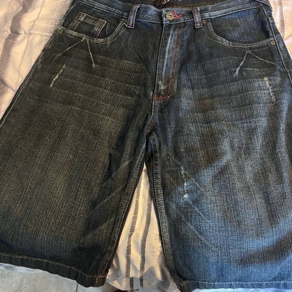 Sean Collection Dark Blue Jean Shorts